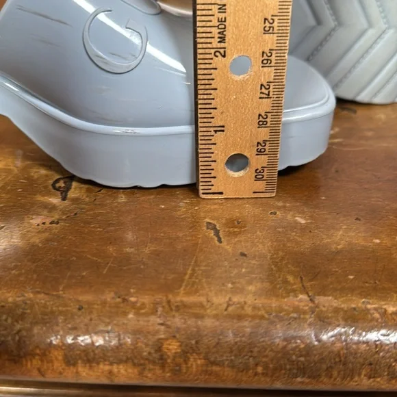 Gucci Authentic Women's Sky Blue Rubber Slides - Size 37 - Picture 12 of 12
